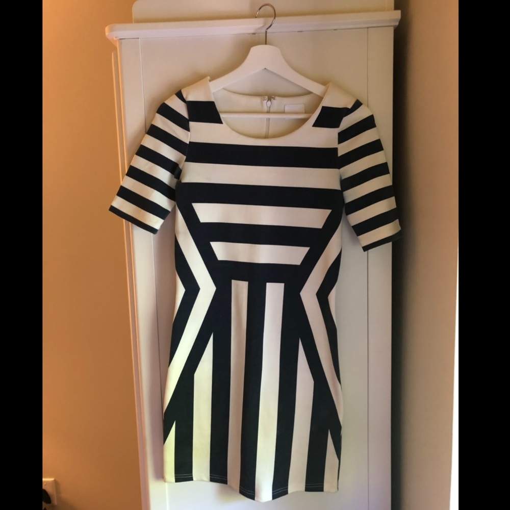 VILA stripped fitted dress
